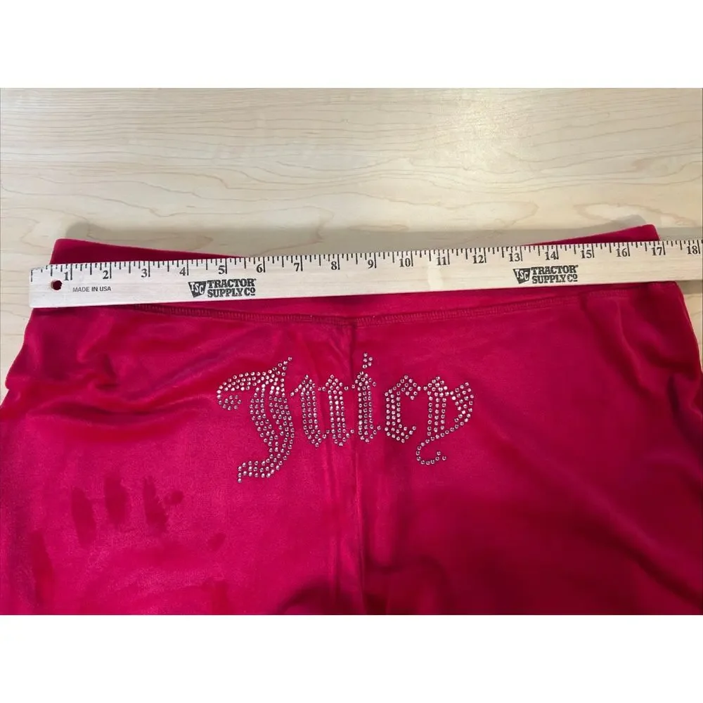 JUICY COUTURE NWT Velour Tracksuit Bling OG Hoodie & Pant's Color Flash Sz Large